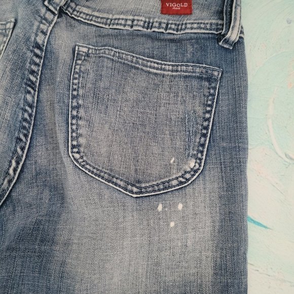 Vigold Distressed Low Rise Bootcut Jeans Size 9 Tall Juniors - Picture 9 of 11